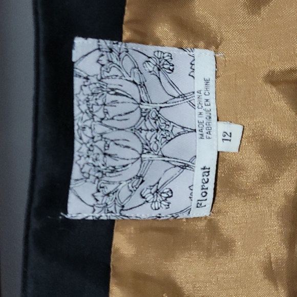 Floreat Strapless Black Silk and Velvet Dress - Picture 6 of 7